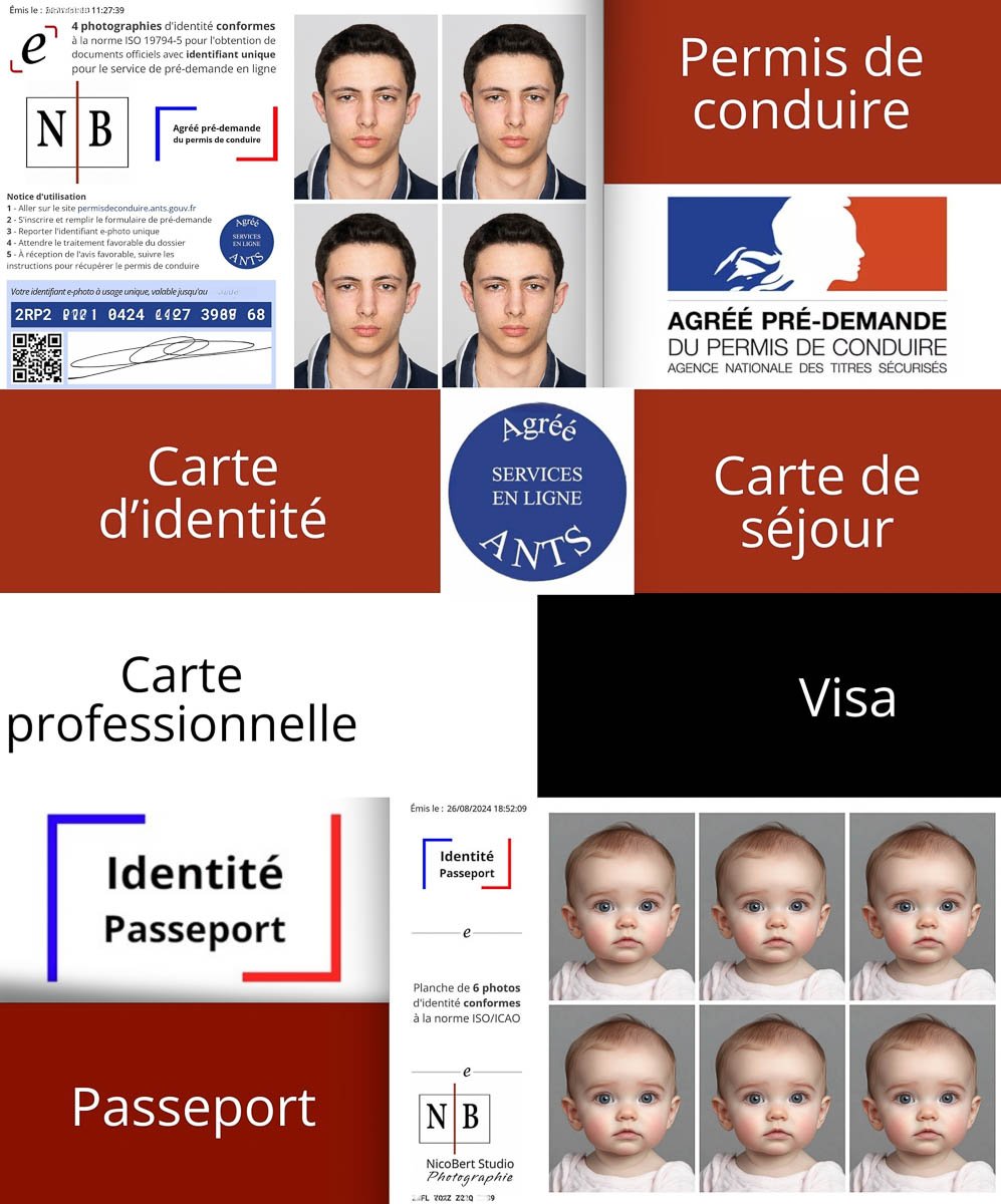 Photo identité à CARCASSONNE pour passeport, permis, carte d'identité, adulte, bébé, nouveau-né